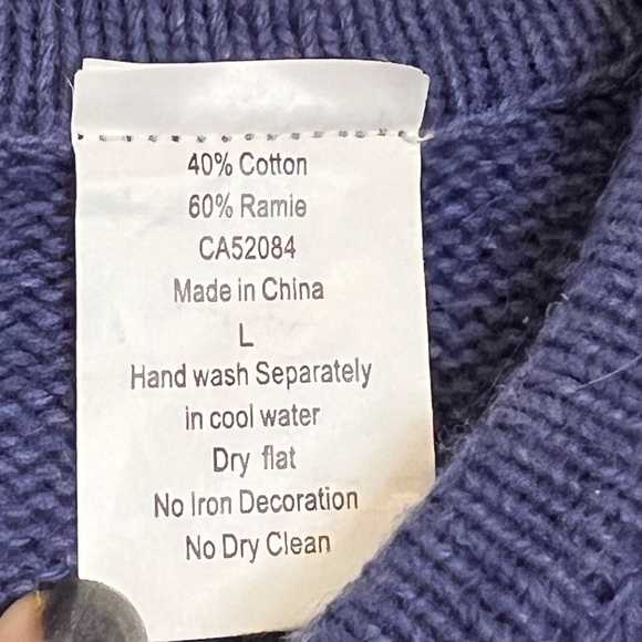 Croft & Barrow L Blue Snowman Winter Christmas Cardigan Embroidered EUC Sweater - Picture 8 of 14